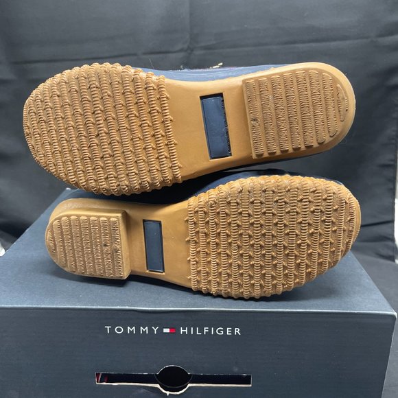 Vintage Tommy Hilfiger Navy Duck Boots Women's Size 7 Navy and Red Plaid - Picture 6 of 9